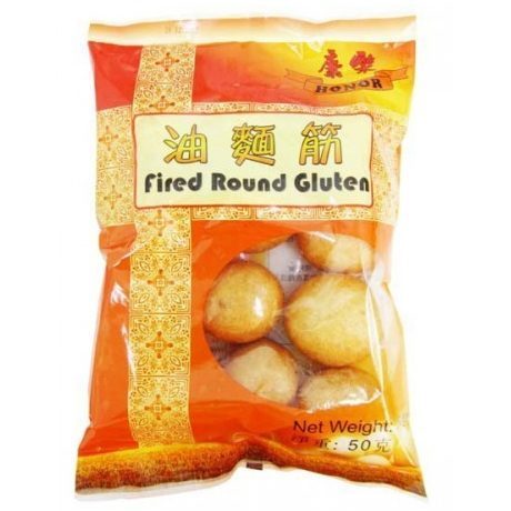 康乐油面筋 HONOR Fried Round Gluten*50g 保质期：15/09/2024