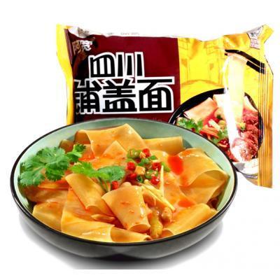 阿宽袋装铺盖面-四川牛肉火锅x110g Sichuan Broad Noodle (Bag) Beef 保质期|：