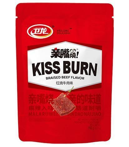 卫龙亲嘴烧-红烧牛肉味260g WL KISS BURN (Gluten Snacks) - Braised Beef 保质期：03/08/2024