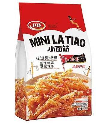卫龙小面筋-香辣味 360g 大袋装  LATIAO Mini (Gluten Strips) - Hot Flavour 保质期：02/08/2024