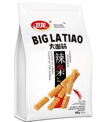 卫龙大面筋- 香辣味 400g 大袋装 LATIAO (Gluten Strips) - Hot Flavour 保质期：