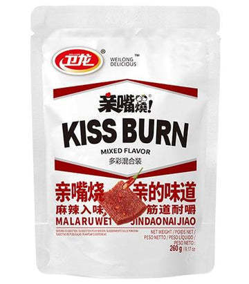 卫龙亲嘴烧-多彩混合260g KISS BURN (Gluten Snacks) - Mixed Flavour 保质期：