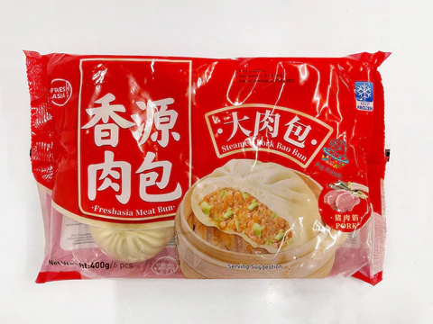 香源大鲜肉包 450g Steamed Pork Bao Bun 6pc  保质期：