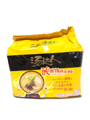 统一汤达人-酸酸辣辣豚骨5连包 TY Instant Noodle Hot Sour Artificial  保质期：