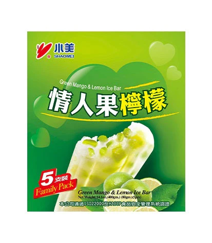 小美棒冰- 情人果柠檬400g  Green Mango Lemon Ice Bar 保质期：
