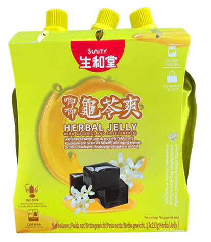 生和堂龟苓爽-桂花蜂蜜(3连包)253g SU Herbal Jelly Drink - Osmanthus Honey 保质期：14/08/2024