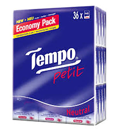 得宝迷你纸巾-天然无味 36包 Tempo Tissue Petit-Neutral 36PCS