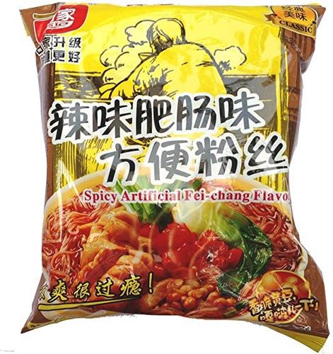 白家袋装粉丝-辣味肥肠 /BJ Potato Verm Bag - Spicy 108g 保质期：26/01/23