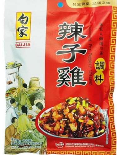 白家调味料- 辣子鸡 BJ Condiment- Red Pepper Chic x100g 保质期：27/01/23