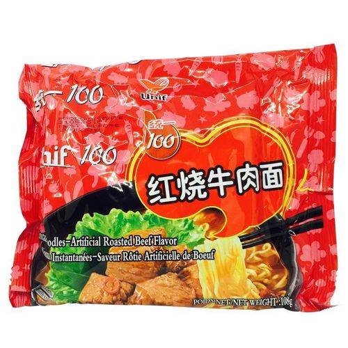 统一袋面-红烧牛肉味 *100克/ Uni Noodle -Roasted Beef*100g 保质期：16/11/22