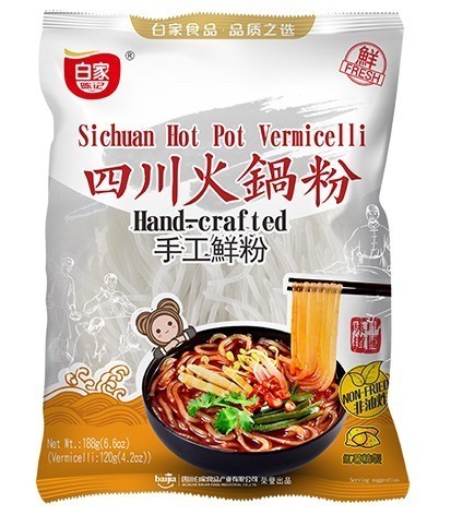白家四川火锅粉手工鲜粉190g Sichuan hot pot Vermicelli 保质期:24/11/22