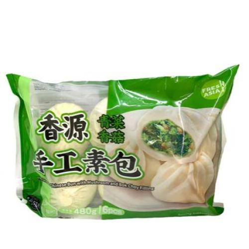 香源-青菜香菇包*480g 6粒装 Bok Choy  Mushroom Bun 480g 保质期：2025-05-02