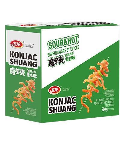 卫龙魔芋爽酸辣味-盒装 20袋 360g WL Konjac Strips-Sichuan Flavour 保质期：