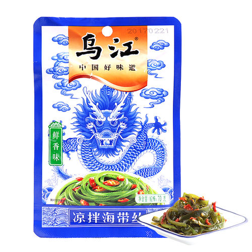 乌江鲜香味凉拌海带丝 70g WJ Seaweed Salad x70g  保质期：