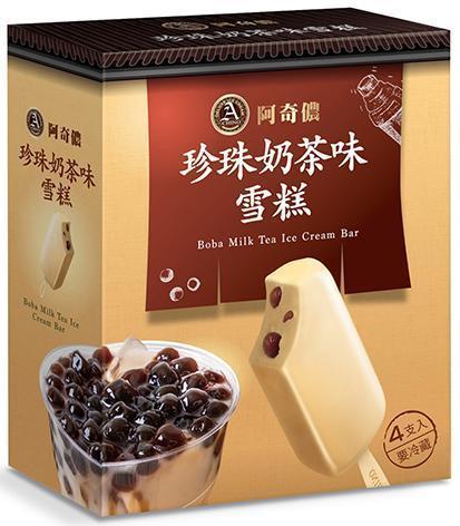 阿奇侬雪糕-珍珠奶茶  Boba Milk Tea Ice Cream Bar 4pc保质期：20/06/23