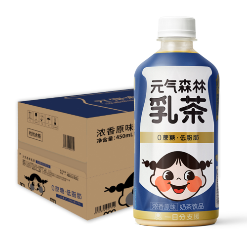 元气森林浓香原味乳茶整箱12瓶装 12* 450ml  Milk Tea -Original 保质期：24/08/2024