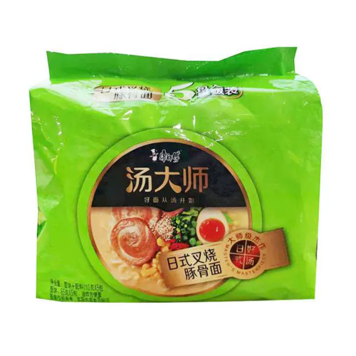 康师傅汤大师-日式叉烧豚骨面 5连包 TDS Instant Noodles - Roast Artificial Pork 保质期：