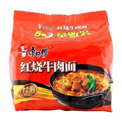 康师傅经典5连包（红烧牛肉）KSF Noodles-Roasted Beef 保质期：19/08/2024