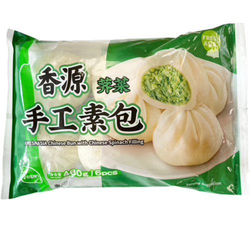 香源荠菜包 480g 6pc Chinese Bun with Chinese Spinach Filling