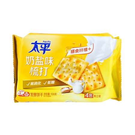 太平梳打饼-奶盐100g PF Saltine Cracker-Milk 保质期：05/11/2024