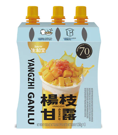 生和堂吸吸果冻-杨枝甘露-3袋 SU Dessert- mango sago 保质期：