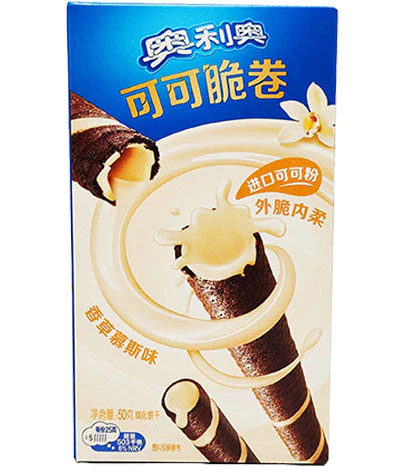 奥利奥可可脆卷-香草50g  Oreo Cocoa Crisp Rolls-Vanilla 保质期：04/10/2024