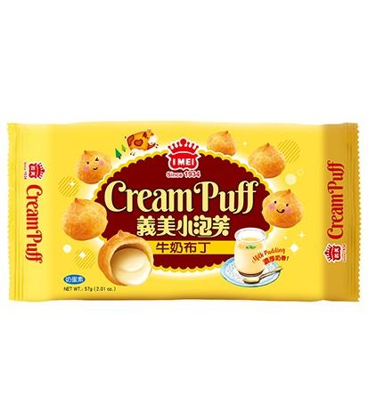 义美小泡芙-牛奶布丁57g IM Milk Pudding Puff 保质期：17/09/2024